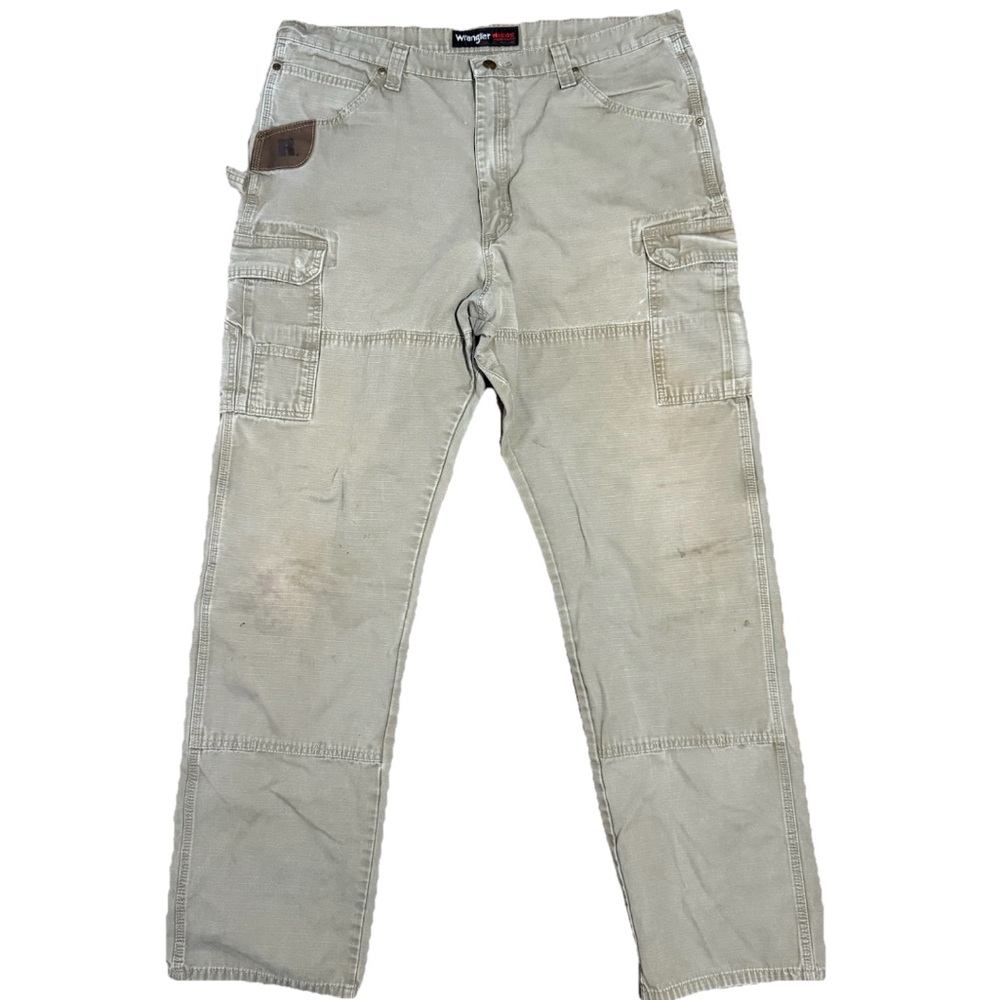 Wrangler Riggs Workwear Canvas Double Knee Cargo Carpenter Pants Mens 40 x 36